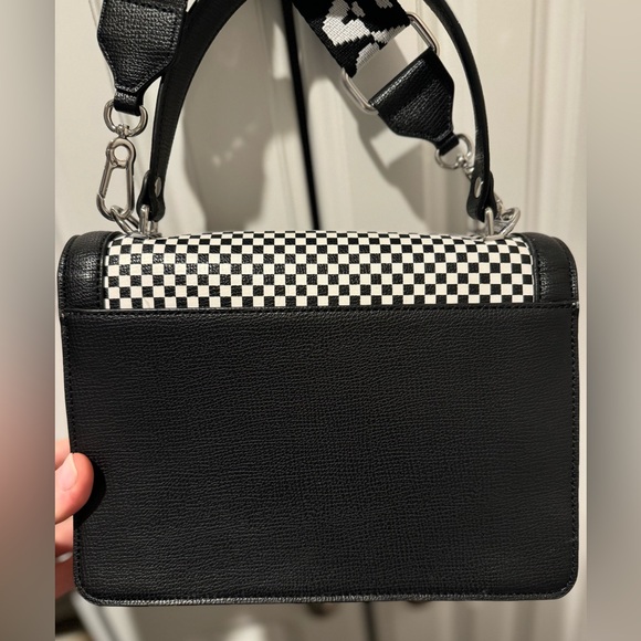 NWOT Karl Lagerfield Crossbody Checkered Purse - Picture 5 of 11
